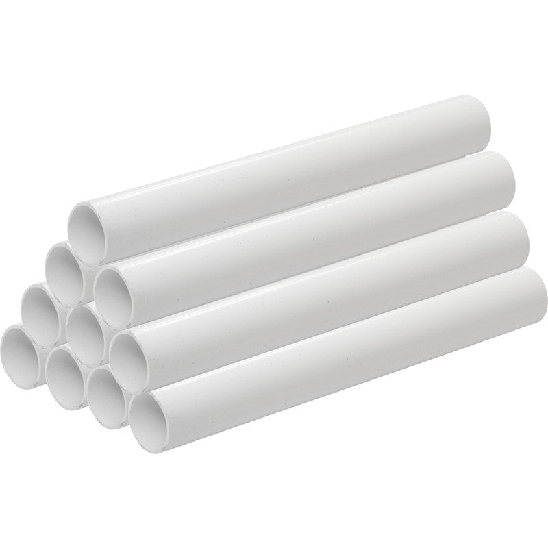 ** Solvent Weld PVC Overflow Pipe 21.5mm x 3m White **