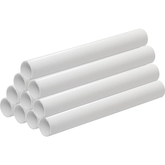 ** Solvent Weld PVC Overflow Pipe 21.5mm x 3m White **
