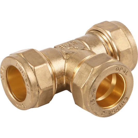 Compression Equal 'T' 15mm 5 Pack