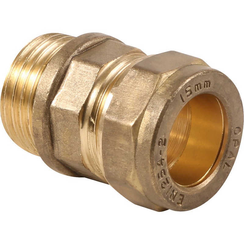 Compression Coupler 15mm x 1/2" Male Iron 5 Pack
