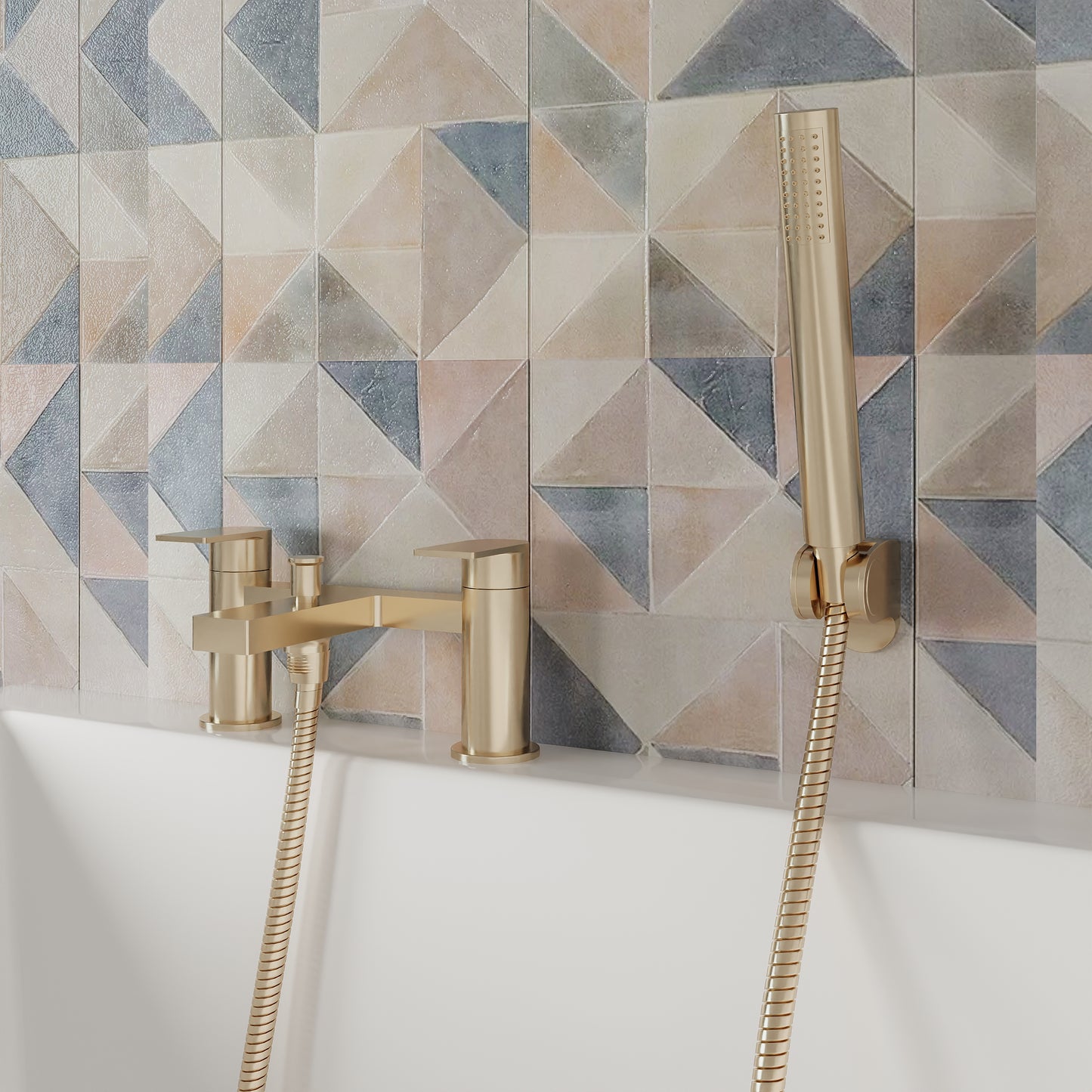 Canada Bath Shower Mixer - Brushed Brass CAN804