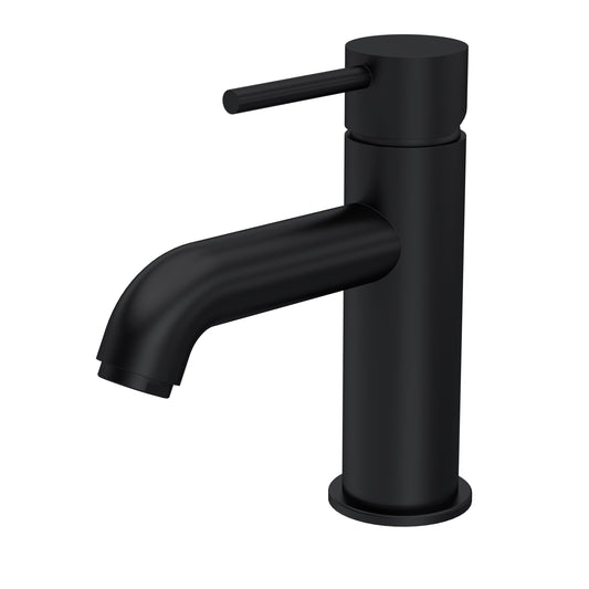 Cartegena Mono Basin Mixer c/w Push Button Waste - Black CAR405