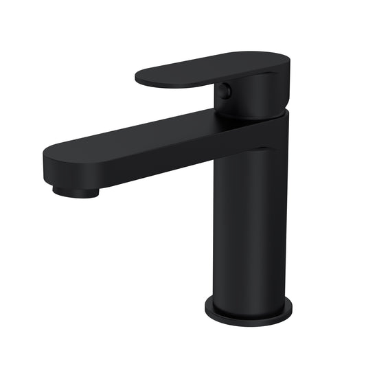 Halstatt Mono Basin Mixer c/w Push Button Waste - Black HAL405
