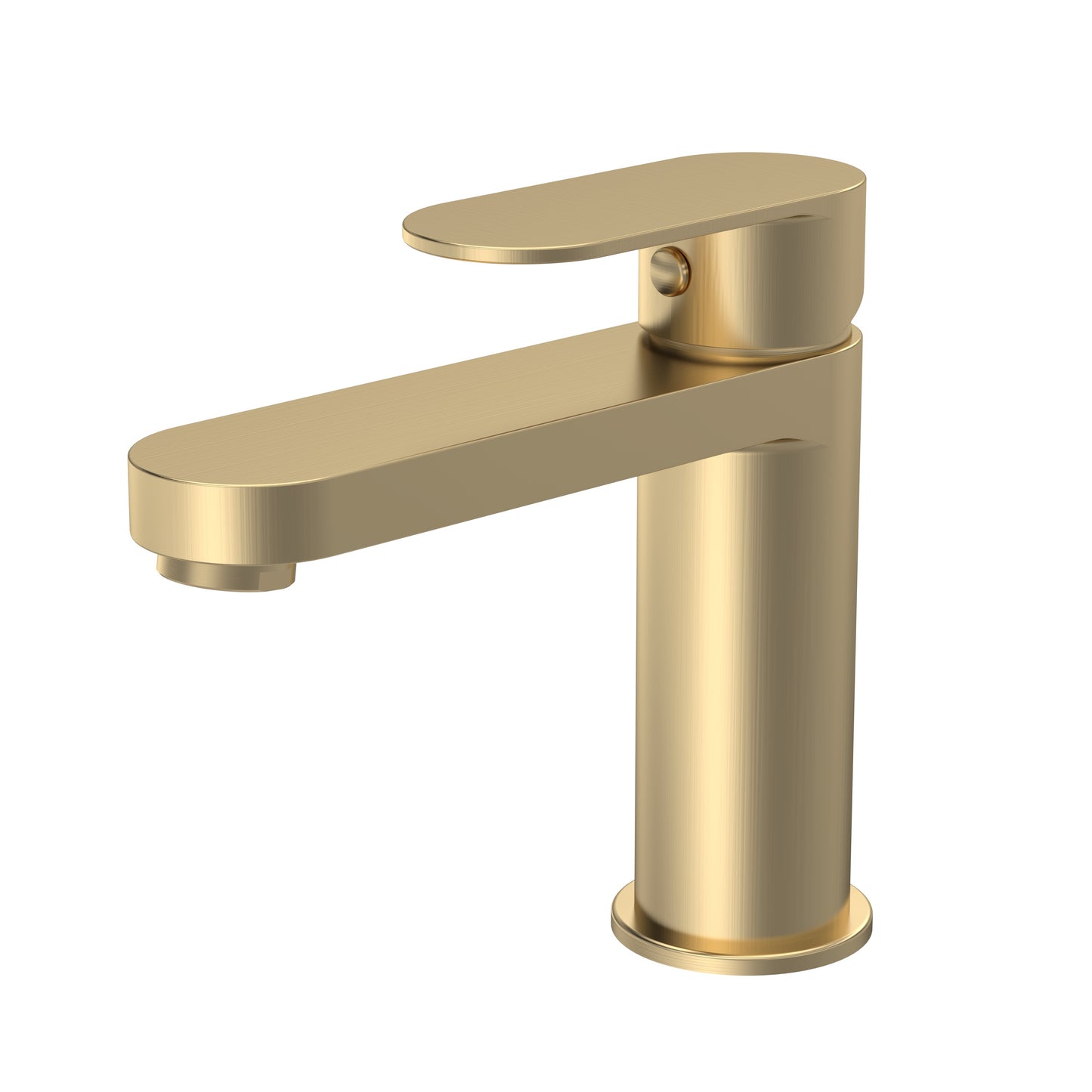 Halstatt Mono Basin Mixer c/w Push Button Waste - Brushed Brass HAL805