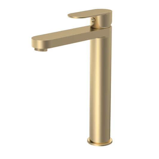 Halstatt High-Rise Mono Basin Mixer Tap - Brushed Brass HAL870