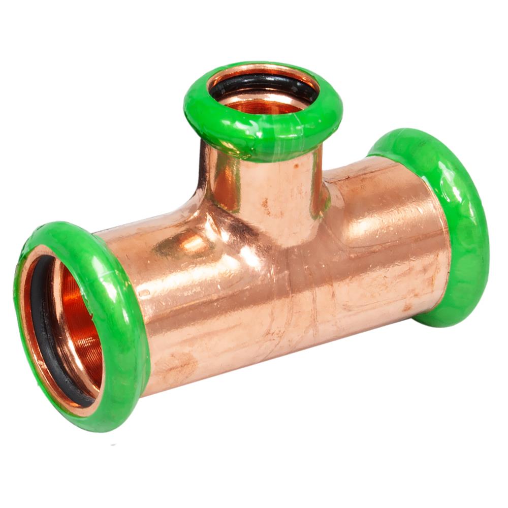 PressFit 22mm x 22mm x 15mm Reducing 'T' Fitting 5 Pack