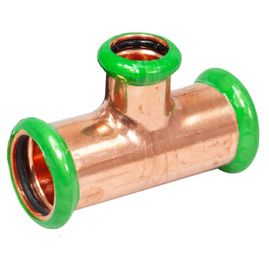PressFit 22mm x 22mm x 15mm Reducing 'T' Fitting 5 Pack