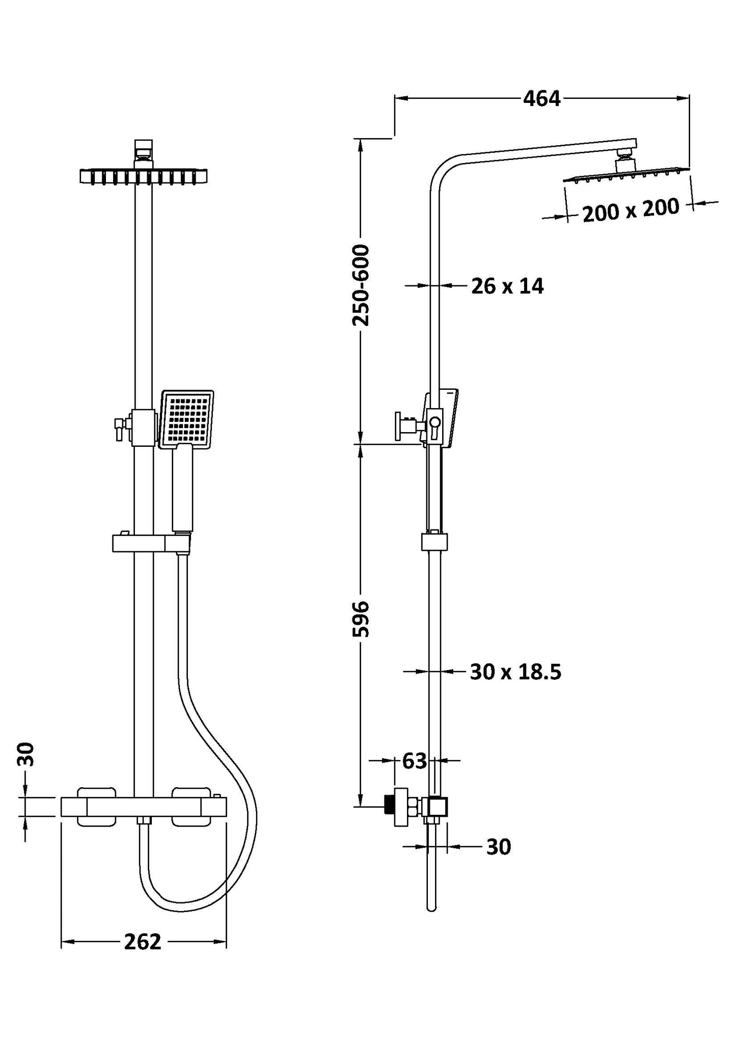 Bar Valve & Rigid Riser Kit Square JTY388E