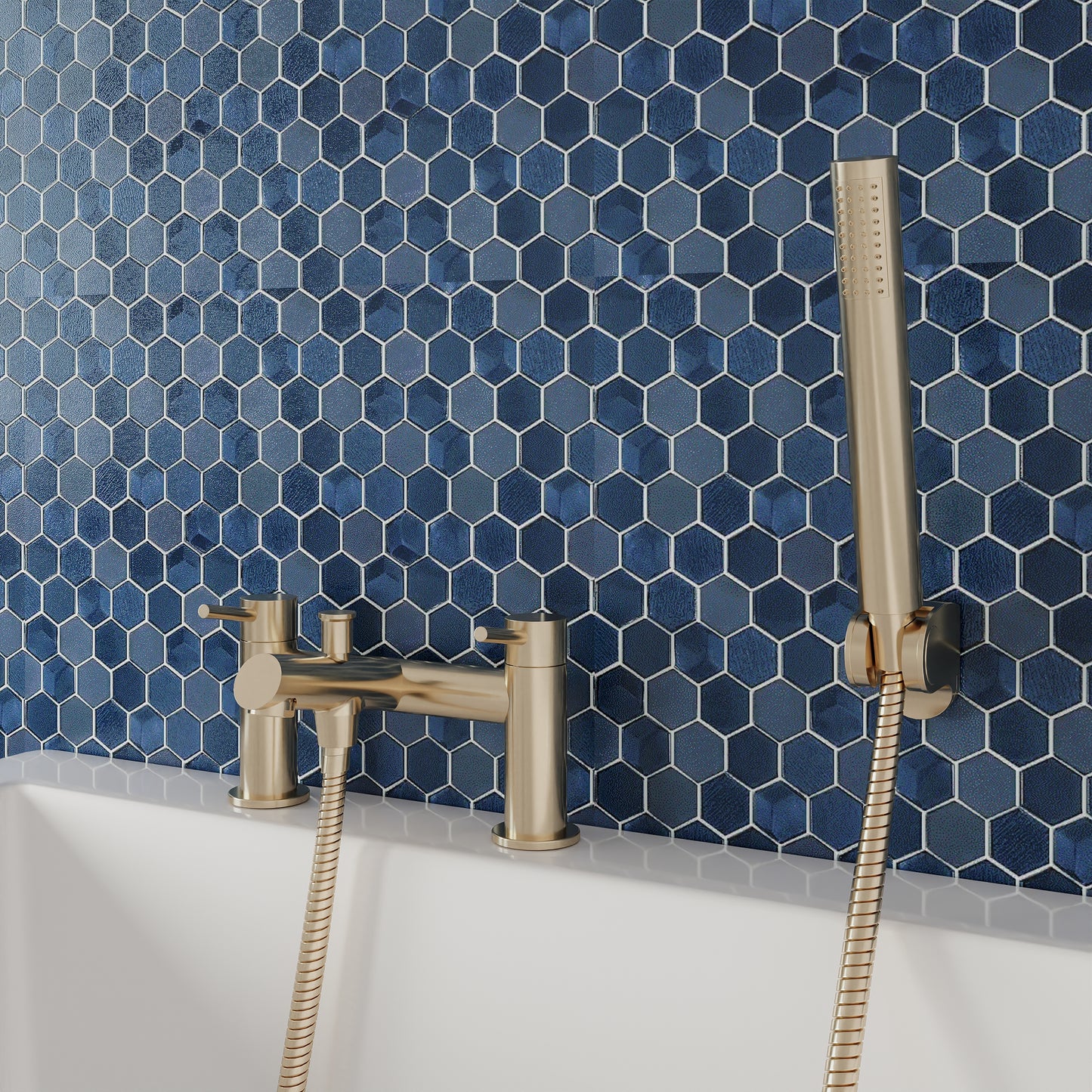Navala Bath Shower Mixer - Brushed Brass NAV804