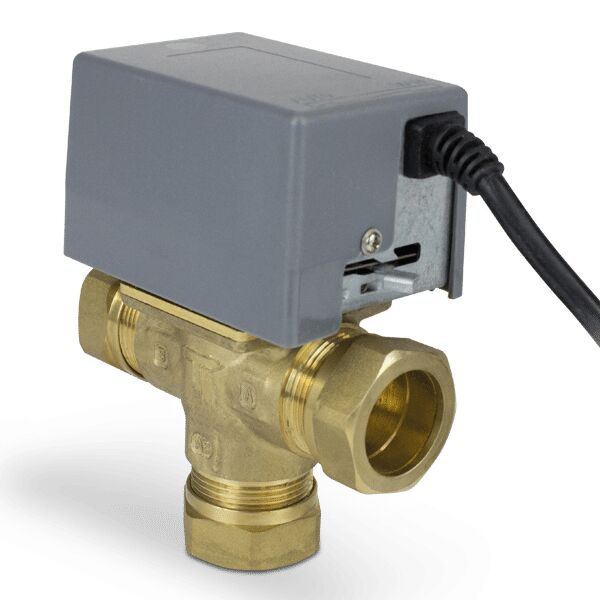 Salus 3 Port Hot Water & Central Heating Motorised Zone Valve - 22mm