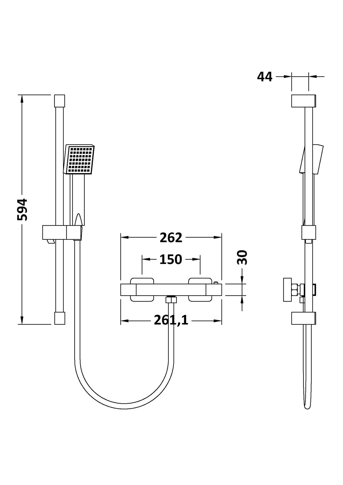 Square Bar Valve and Slider Rail Kit VBS027K