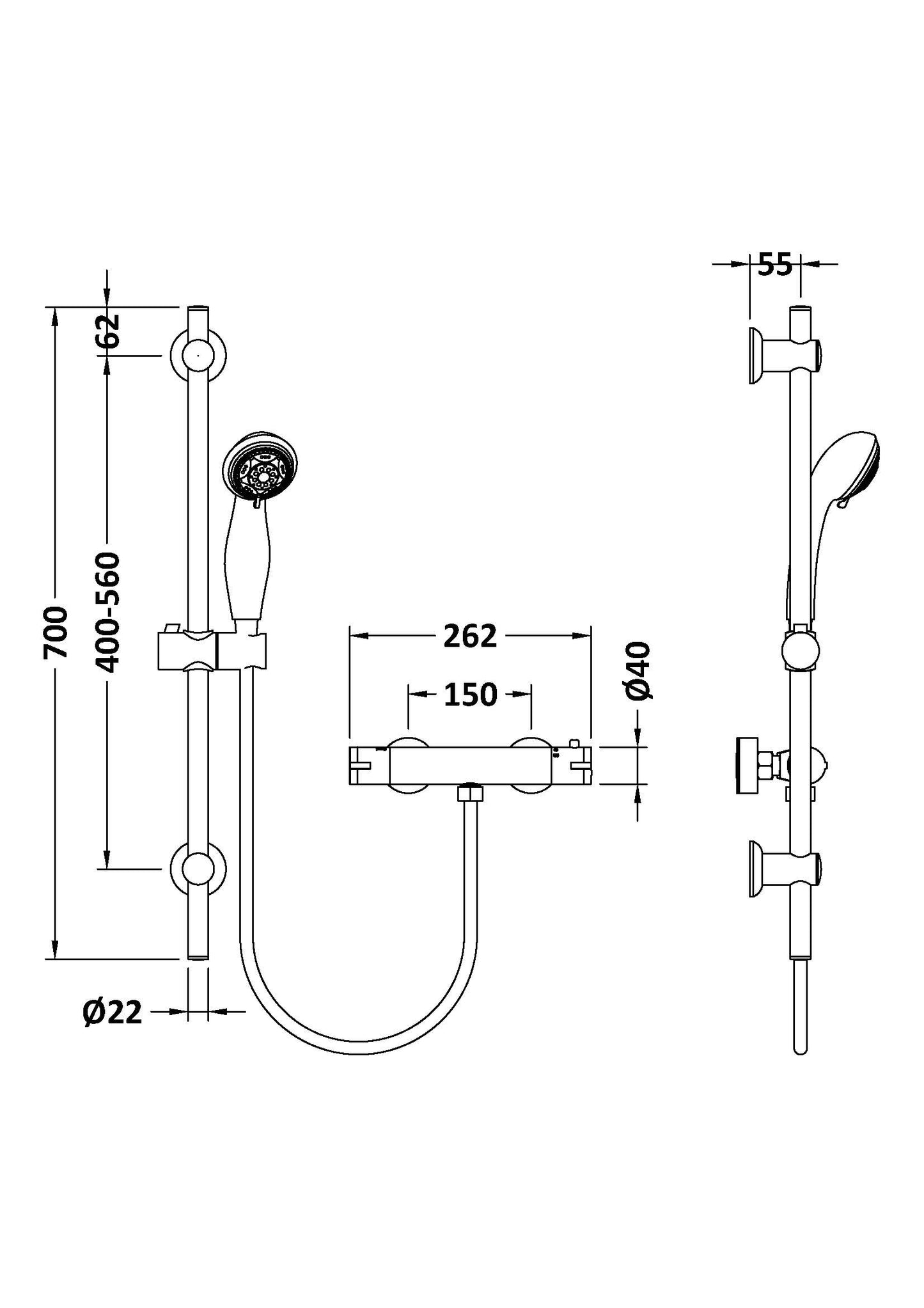 Round Bar Valve and Slider Rail Kit VBS028K
