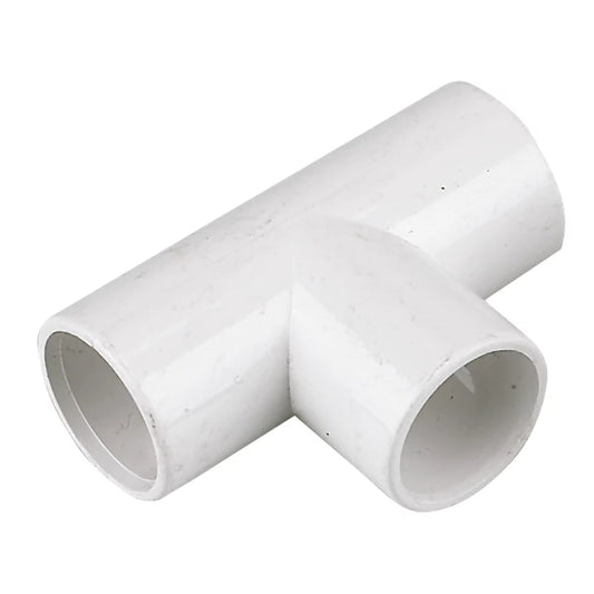 White Solvent Overflow Equal Tee 21.5mm 50 Pack