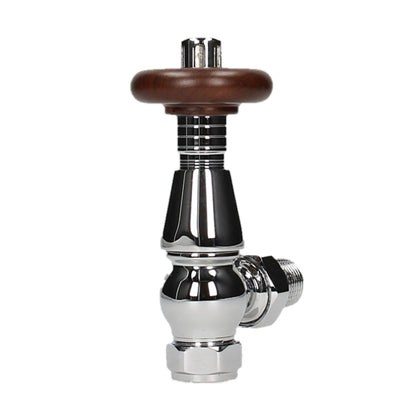 Traditional Heritage Thermostatic TRV Angled 15mm - Chrome