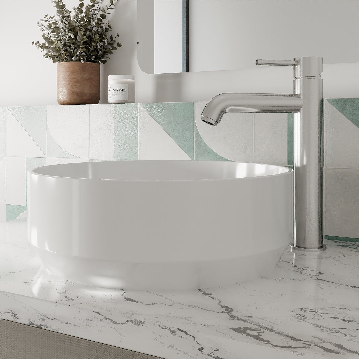 Cartegena High-Rise Mono Basin Mixer Tap - Chrome CAR370