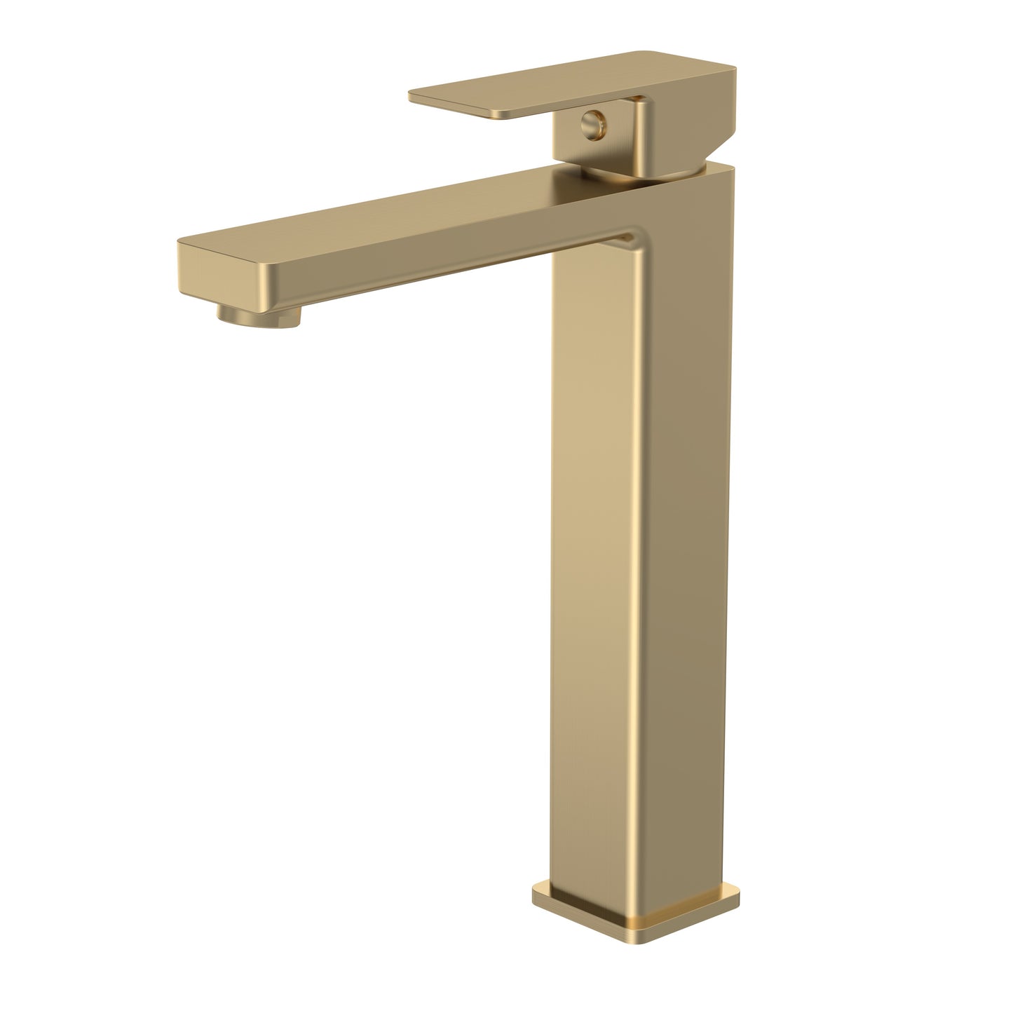 Kalk High-Rise Mono Basin Mixer Tap - Brushed Brass KAL870